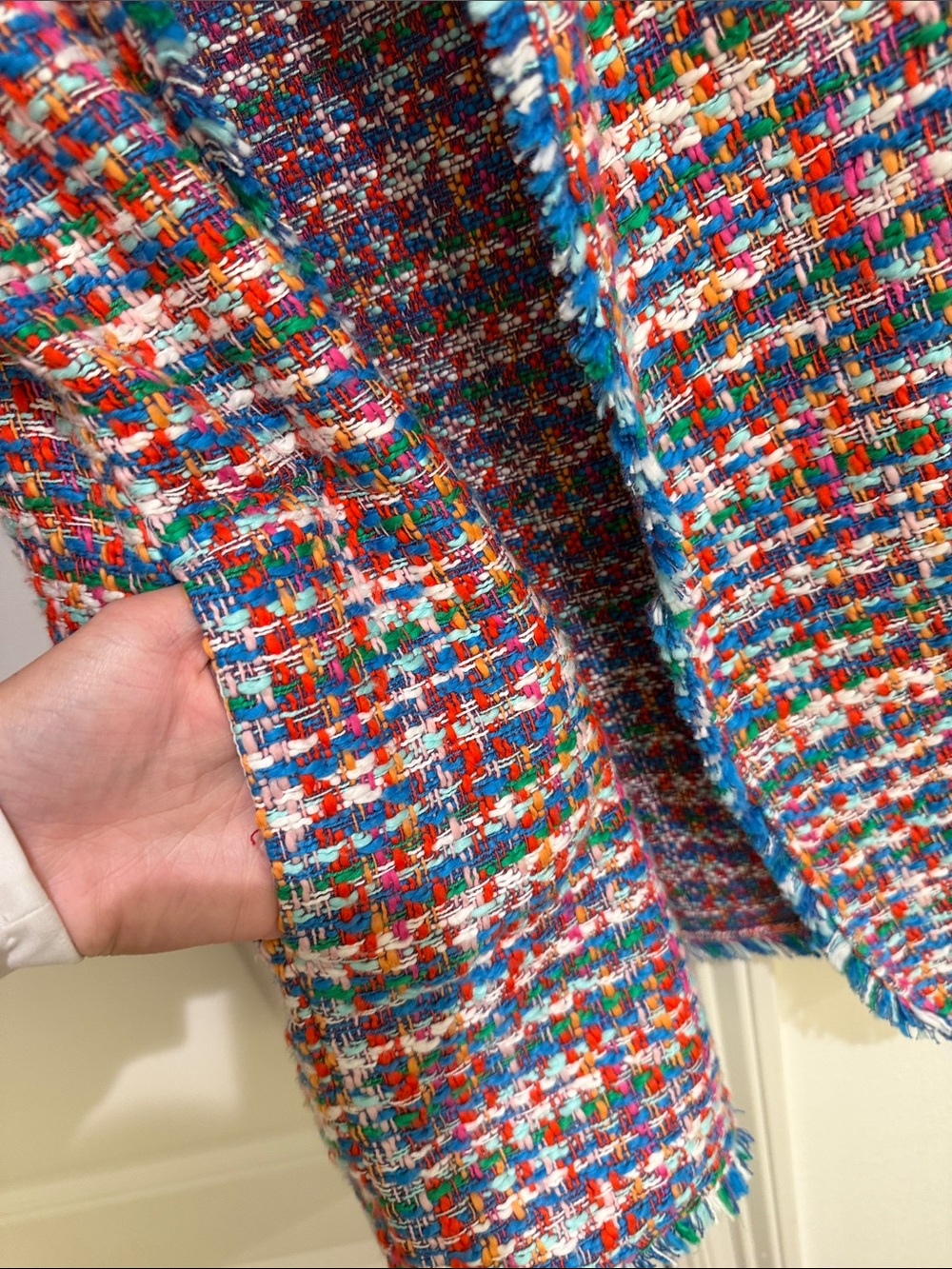 Vilagallo 100% cotton tweed colorful blazer jacket size small-medium - Picture 3 of 5